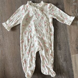 Little Me Cream and Pink Floral Pajama